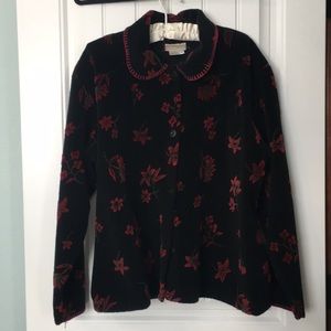 Soft 1X Plus Coldwater Creek black & red jacket